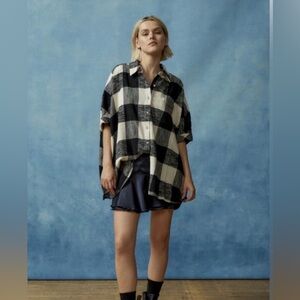 BDG Monochrome Plaid Shirt